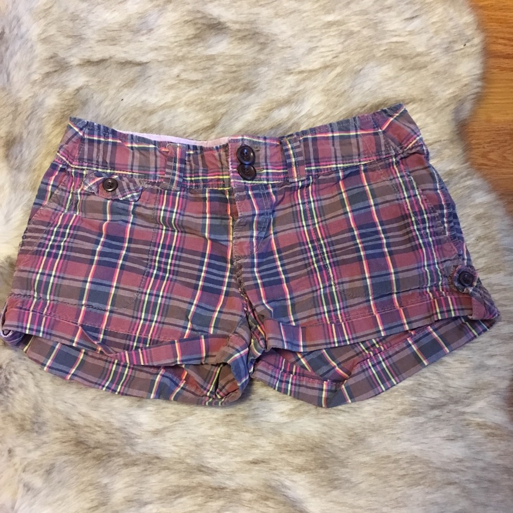 American Eagle Plaid Shorts Size 0